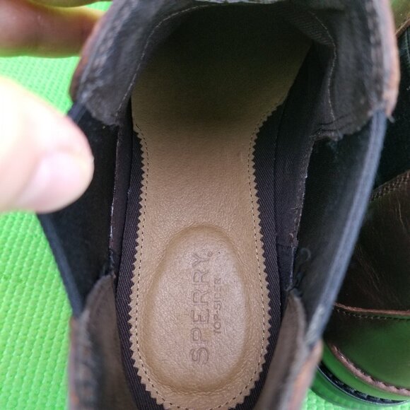 ✅Sperry Top Sider Fairpoint Chelsea Boot Brown Leather Wingtip Pull On Womens 10 - Picture 14 of 14